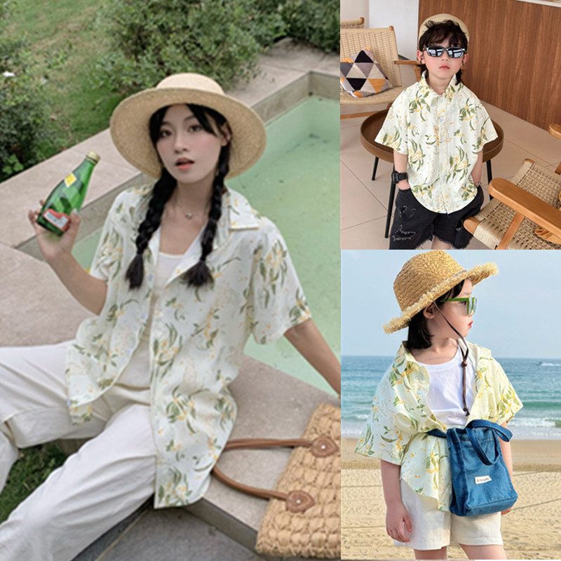 Plant Parent Clothing - ชายหาด วันหยุดของครอบครัว ดูเสื้อ พ่อ แม่ และลูกสาว