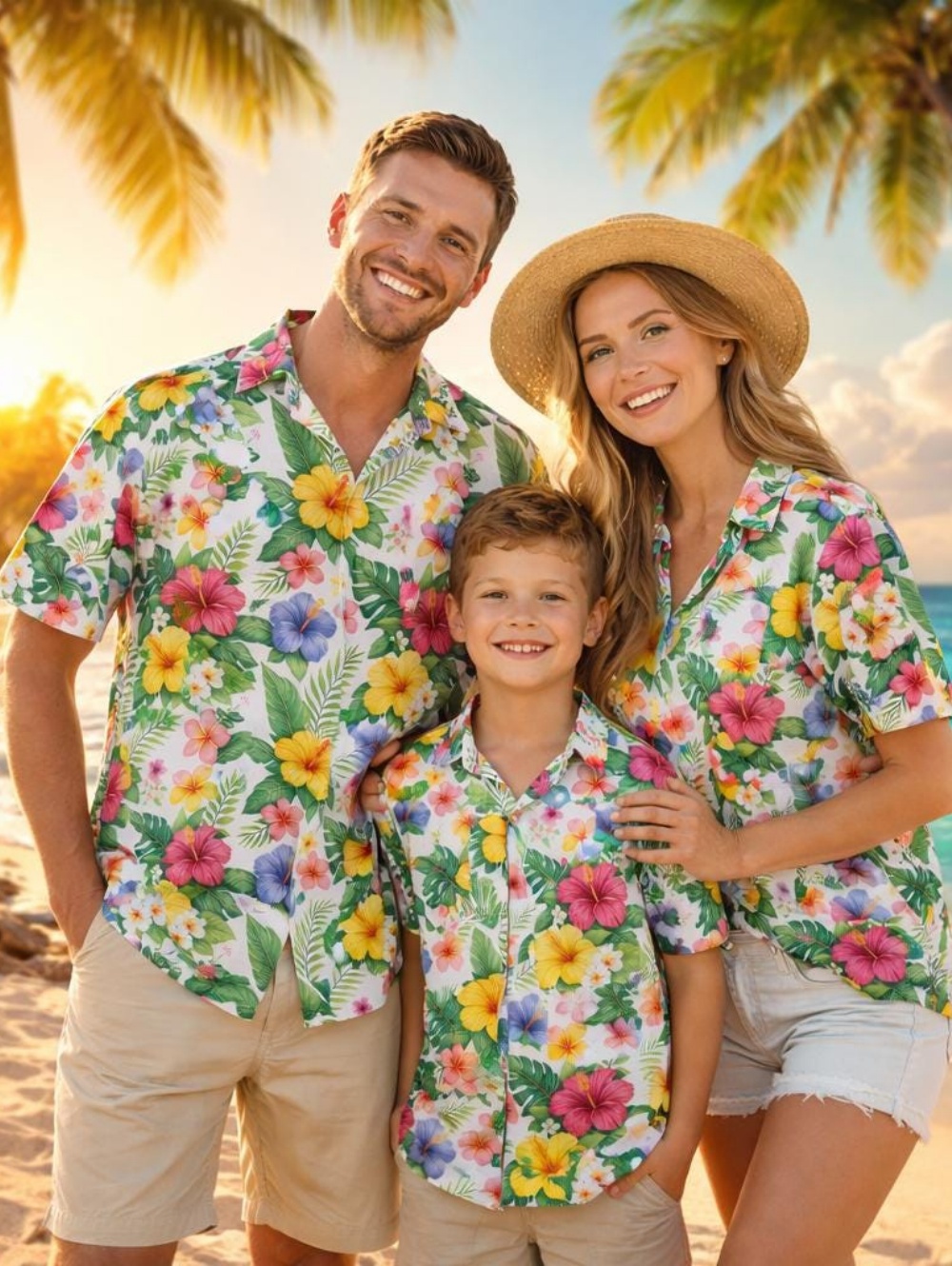 Plant Parent Clothing - เสื้อเด็กฤดูร้อนลายพิมพ์กราฟิกพืชเมืองร้อน เสื้อครอบครัวสำหรับวันหยุดฮาวาย เสื้อพ่อแม่ลูก ของขวัญสำหรับเสื้อผ้าเด็ก
