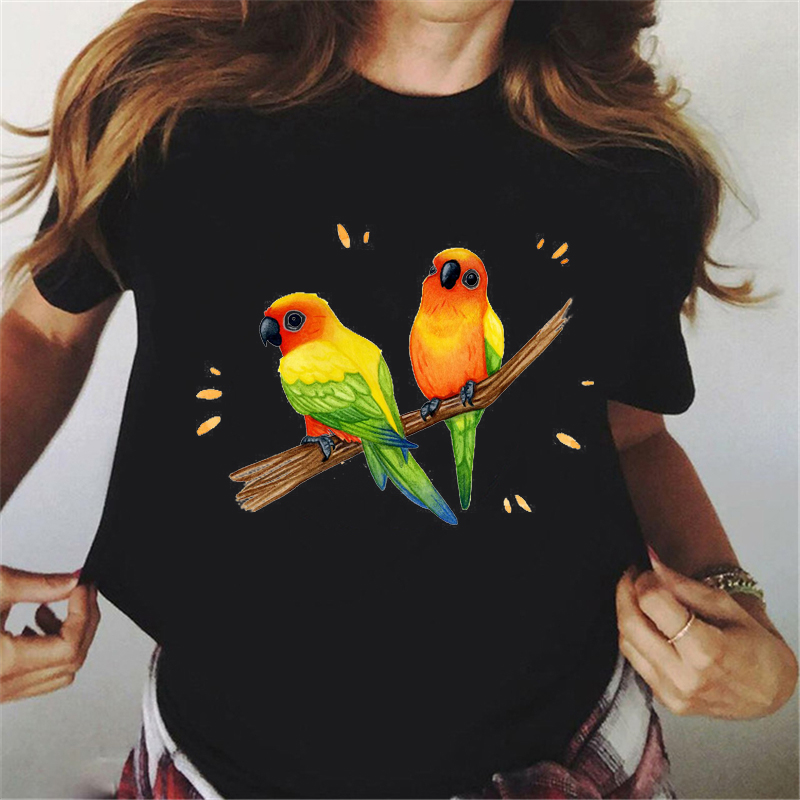เสื้อยืดพิมพ์ลายนกแก้วหลากสีสั - Plant Parenthood บทวิจารณ์และราคา