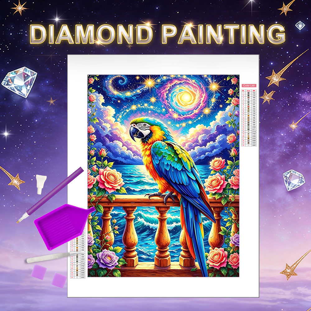 HUACAN โมเสกเพชร รูปนกแก้ว ภาพ - Plant Parenthood บทวิจารณ์และราคา