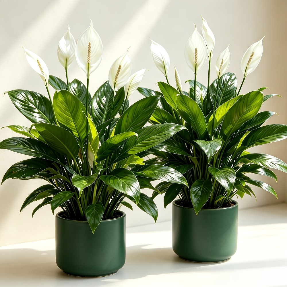 ต้นกล้วยไม้สีขาวประดิษฐ์ขนาดให - Peace Lily White บทวิจารณ์และราคา
