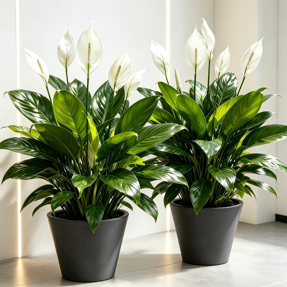ต้นกล้วยไม้สีขาวประดิษฐ์ขนาดให - Peace Lily White บทวิจารณ์และราคา
